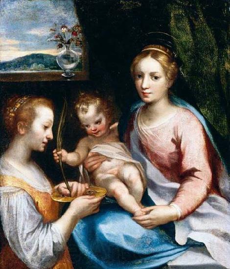 Francesco Vanni Madonna and Child with St Lucy Spain oil painting art